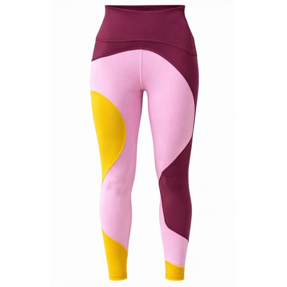 Lululemon x Roksanda Pants - Lululemon x Roksanda Colorblock Leggings Sz 4 Pink Burgundy Yellow Sculpt Pants